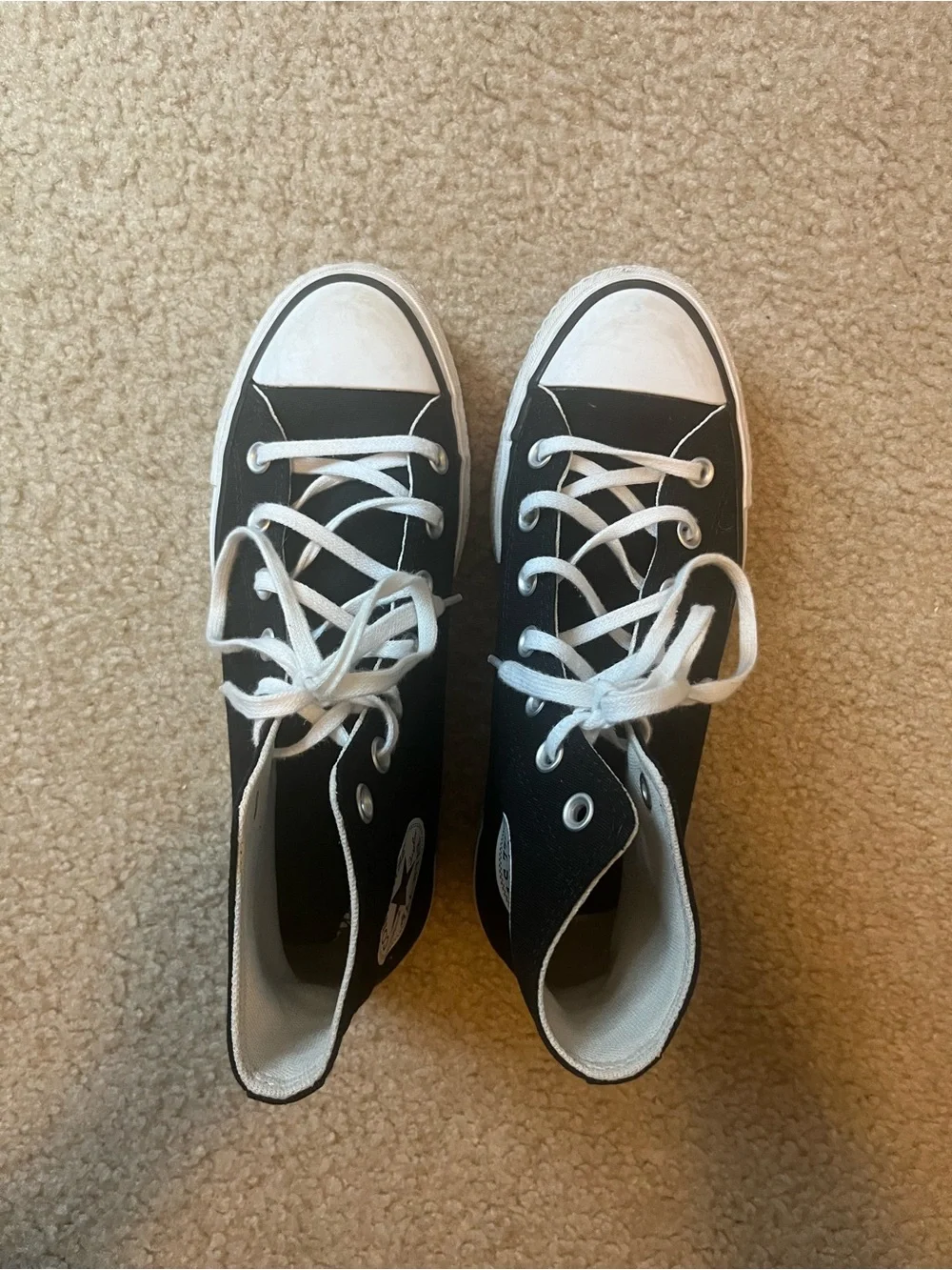 Converse Black High-Top Canvas Sneakers with White Accents